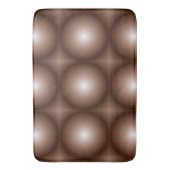 Tapis De Bain Mosaïque Brown foncée 3D géométrique Mousse blanch (devant Vertical)