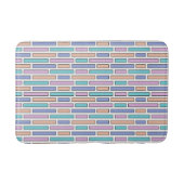 Tapis De Bain Mosaïque de briques pastel (Devant)
