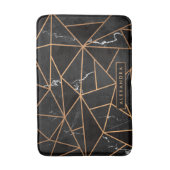 Tapis De Bain Mosaïque de marbre noir et doré (Devant (Vertical))