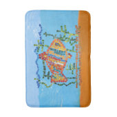 Tapis De Bain Mosaïque de poisson d'or (Devant (Vertical))