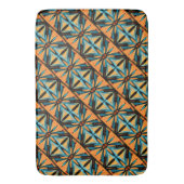 Tapis De Bain Mosaïque décorative bleu jaune orange (devant Vertical)