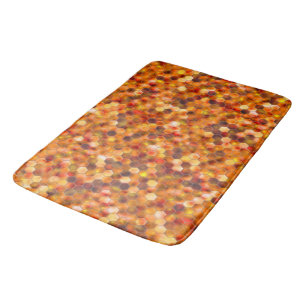 Tapis De Bain Mosaïque d'hexagones sur les taches dans les tons