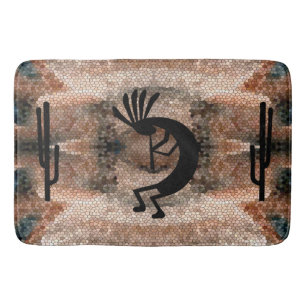 Tapis De Bain Mosaïque du désert du sud-ouest de Kokopelli