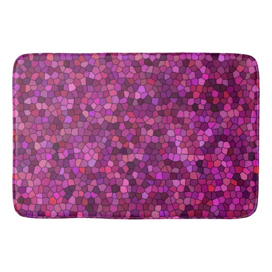 Tapis De Bain Mosaïque Rose Violet (Devant)