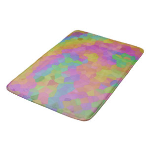 Tapis De Bain Mosaïques d'huile arc-en-ciel