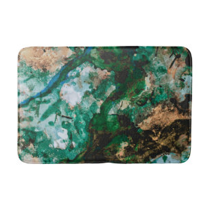 Tapis De Bain Moss Agate Green Crystal Geode Abstract