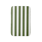 Tapis De Bain Moss foncé Grandes vertes et blanches (Devant (Vertical))