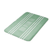 Tapis De Bain Moss Green Stripes Custom Text Bain mats (Angle)