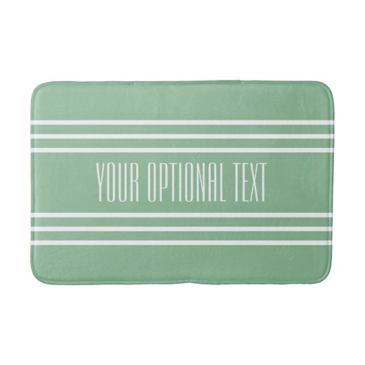 Tapis De Bain Moss Green Stripes Custom Text Bain mats (Devant)