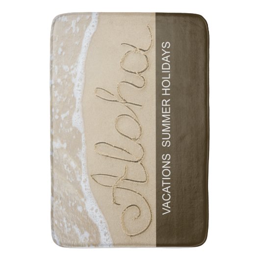 Tapis De Bain Mot sable Aloha (devant Vertical)