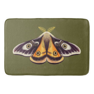 Tapis De Bain Moth Insect Art Goblincore Saturnia Witchy Green