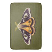 Tapis De Bain Moth Insect Art Goblincore Saturnia Witchy Green (devant Vertical)