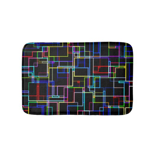 Tapis De Bain Motif à bandes multiples cool (Devant)