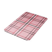 Tapis De Bain Motif à carreaux rose et gris chic (Angle)