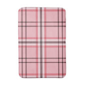 Tapis De Bain Motif à carreaux rose et gris chic (Devant (Vertical))