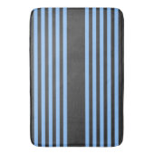 Tapis De Bain Motif à cinq bandes bleu et charbon (devant Vertical)