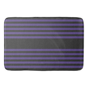 Tapis De Bain Motif à cinq bandes Ultra violet et charbon de boi