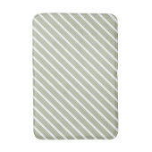Tapis De Bain Motif à cinq bandes vert et blanc olive (Devant (Vertical))