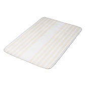 Tapis De Bain Motif à cinq rayures beige et blanc (Angle)