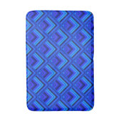 Tapis De Bain Motif à échelle à bandes bleues (Devant (Vertical))