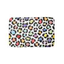 Motif à effet de fourrure Leopard multicolore tend