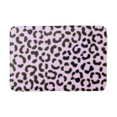 Tapis De Bain Motif à effet de fourrure Leopard Noir & Rose tend (Devant)