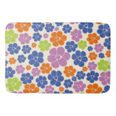 Tapis De Bain Motif à fleurs - Bleu, Orange, Violet, Vert (Devant)