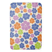 Tapis De Bain Motif à fleurs - Bleu, Orange, Violet, Vert (devant Vertical)