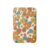 Tapis De Bain Motif à fleurs rétro coloré (Devant (Vertical))