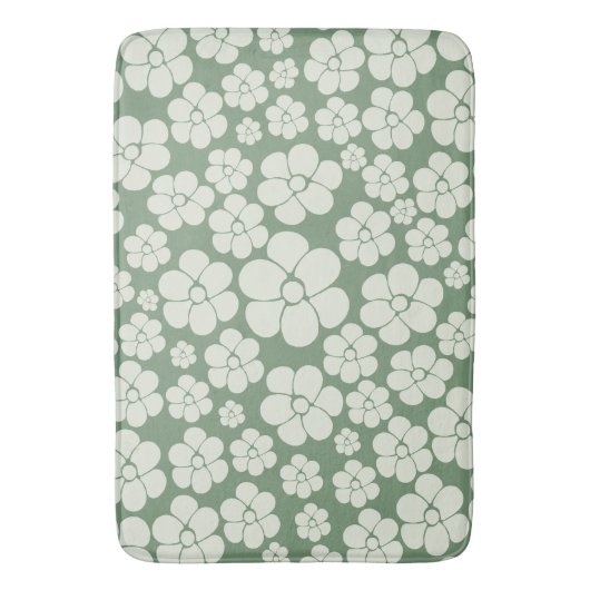 Tapis De Bain Motif à fleurs - Vert (devant Vertical)