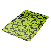 Tapis De Bain Motif à fleurs - Vert citron (Angle)