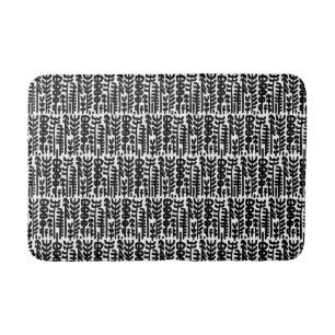 Tapis De Bain Motif à l'encre noire d'arbre de course