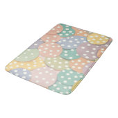 Tapis De Bain Motif à points Polka sans couleur pastel (Angle)