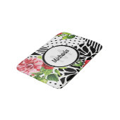 Tapis De Bain Motif à rayures géométriques tendance Monogramme d (Angle)