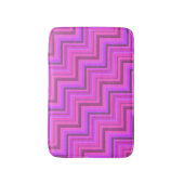 Tapis De Bain Motif à rayures roses (Devant (Vertical))