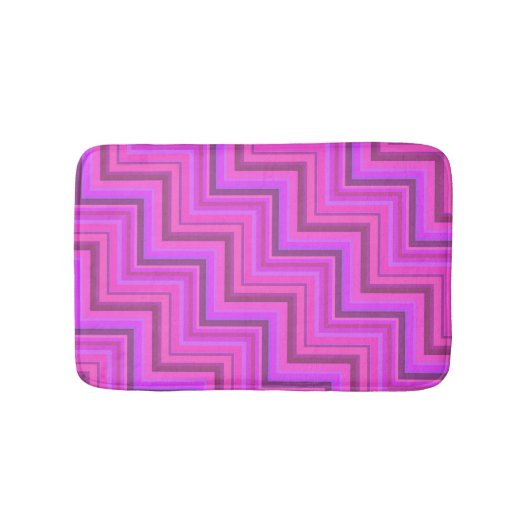 Tapis De Bain Motif à rayures roses (Devant)