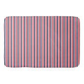 Tapis De Bain Motif à rayures rouge, bleu et blanc (Devant)