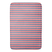 Tapis De Bain Motif à rayures rouge, bleu et blanc (devant Vertical)