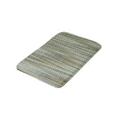 Tapis De Bain Motif à rayures turquoise et or (Angle)