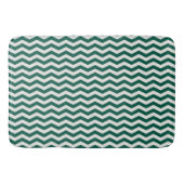 Tapis De Bain Motif à rayures zig zag Chevron vert sarcelle (Devant)