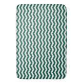 Tapis De Bain Motif à rayures zig zag Chevron vert sarcelle (devant Vertical)