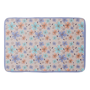 Tapis De Bain Motif à ressort fleuri du jardin de pêche