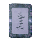 Tapis De Bain motif Abstrait 3D fractal bleu violet rose Nom (Devant (Vertical))