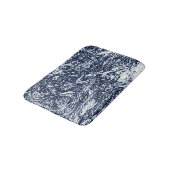 Tapis De Bain Motif Abstrait bleu foncé (Angle)