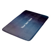 Tapis De Bain Motif Abstrait bleu foncé | Ajoutez du texte (Angle)