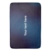 Tapis De Bain Motif Abstrait bleu foncé | Ajoutez du texte (devant Vertical)