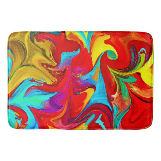 Tapis De Bain Motif Abstrait coloré (Devant)