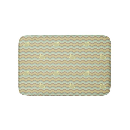 Tapis De Bain motif abstrait coloré, vagues (Devant)