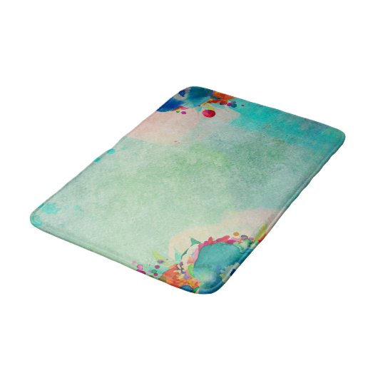Tapis De Bain Motif Abstrait d'aquarelle (Angle)
