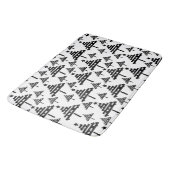 Tapis De Bain Motif Abstrait de l'arbre de Noël noir blanc (Angle)